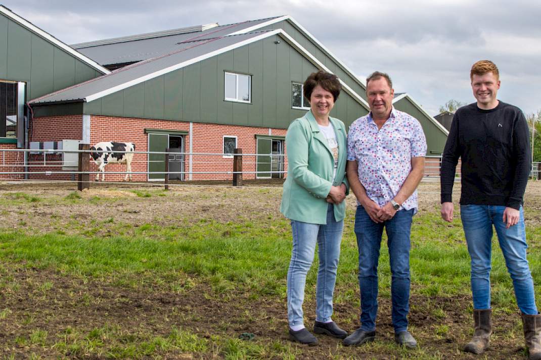 V.l.n.r. Hennie, Evert en Aart Jochemsen uit Bennekom