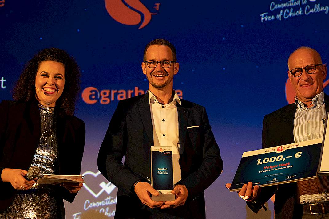 Ceres Award: Holger Holgt neemt trots zijn prijs in ontvangst.