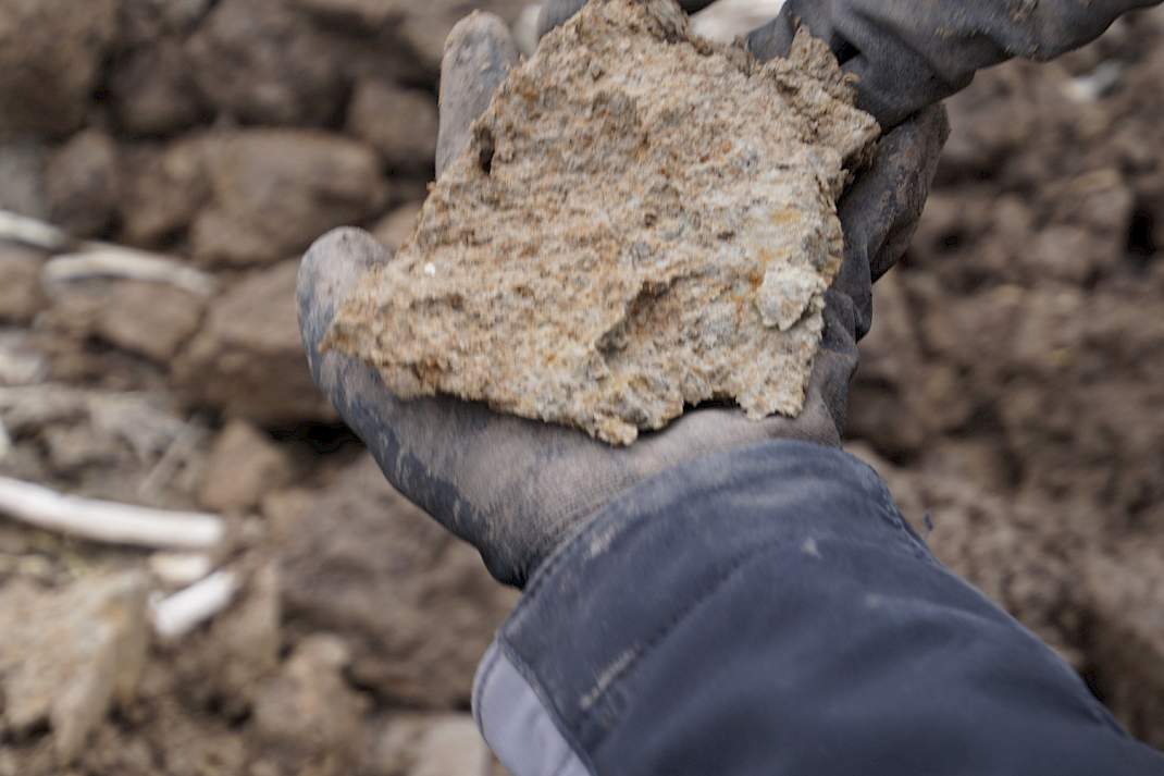 Lemig zand op een diepte van 40 centimeter