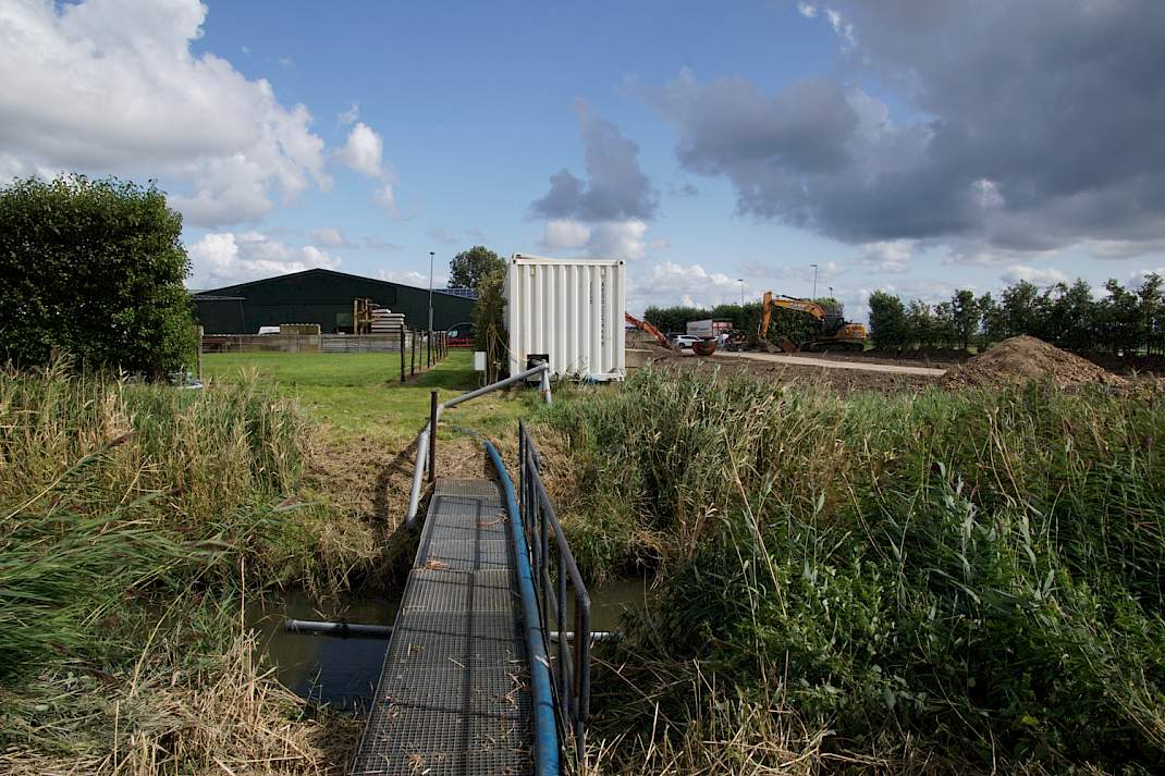 Container met fertigatieinstallatie