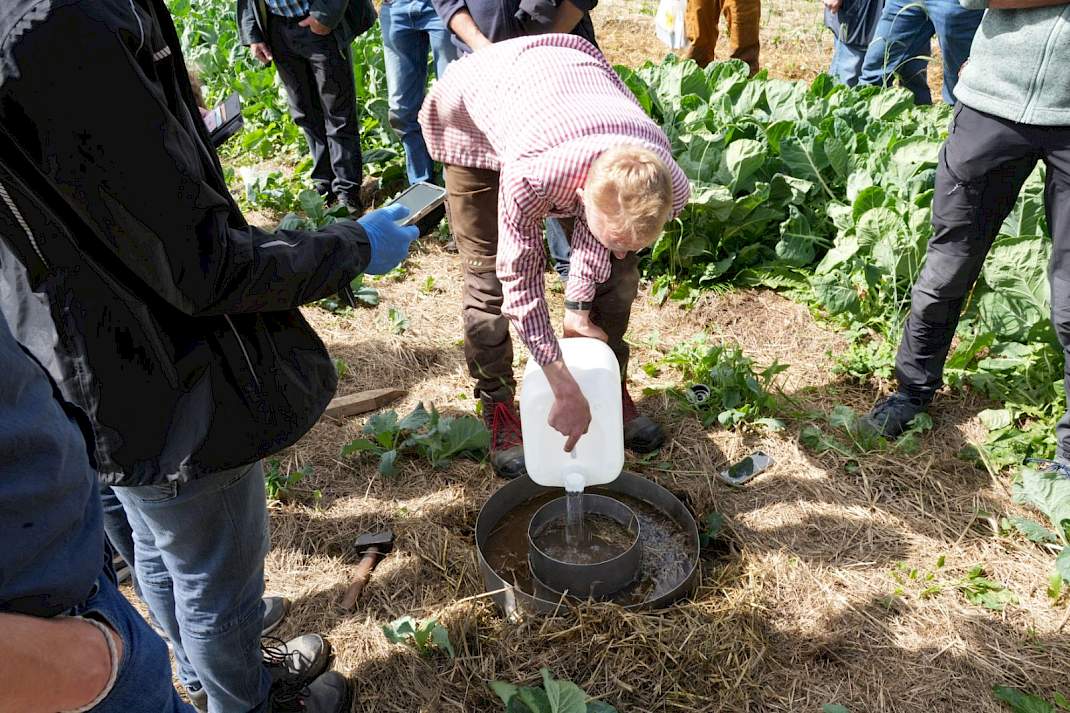 Waterinfiltratie in mulch werkt goed