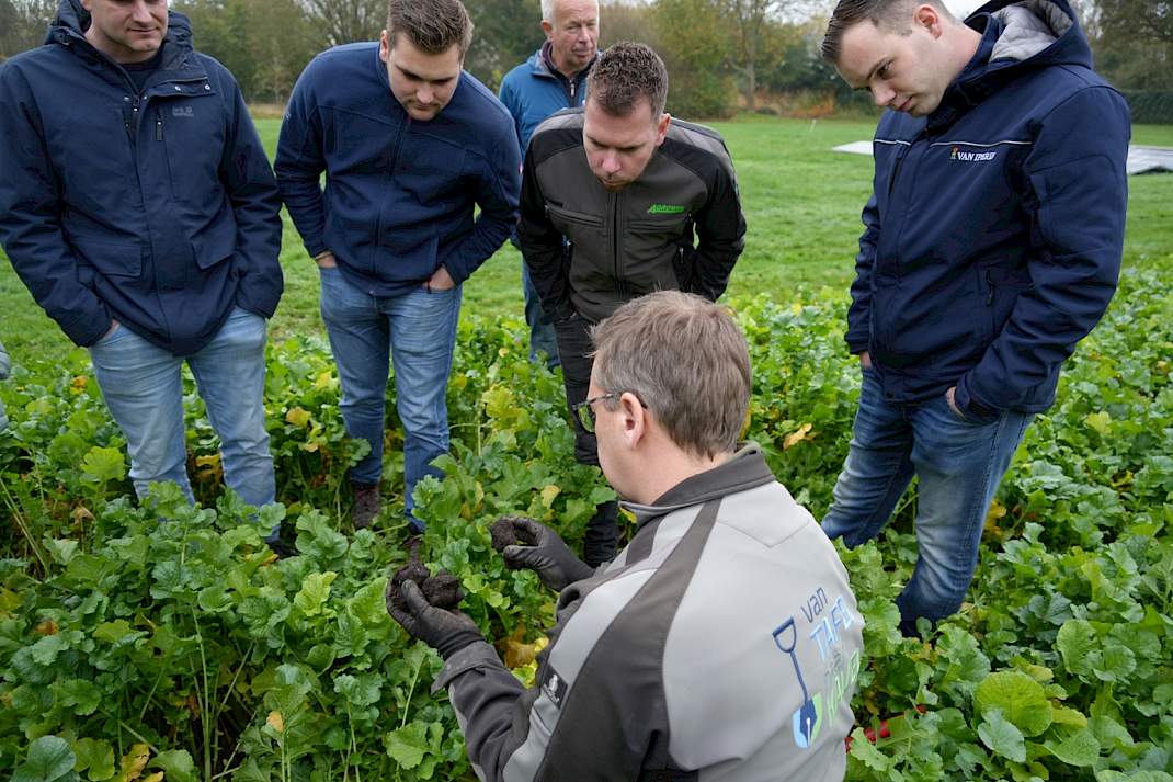 Ook dieper fijne pori&euml;n, wortelgroei en structuur.