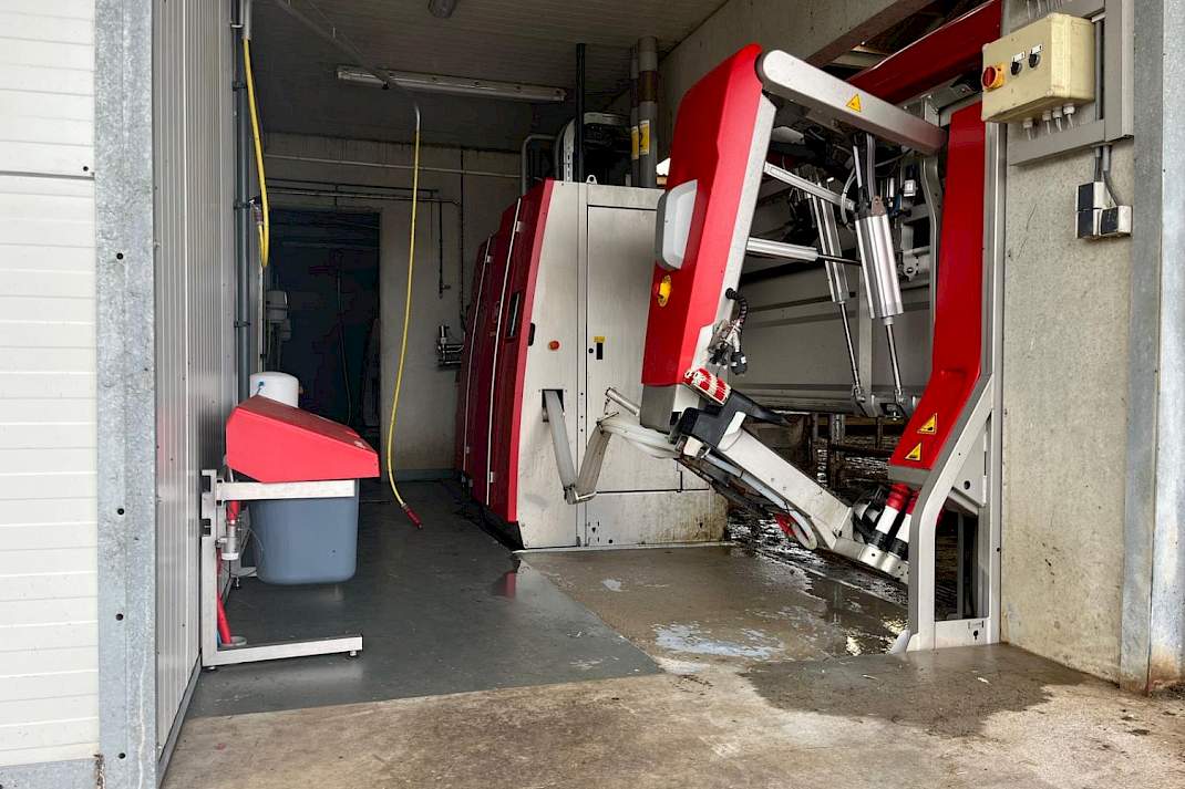 Melkrobot ruimte met Milk for use