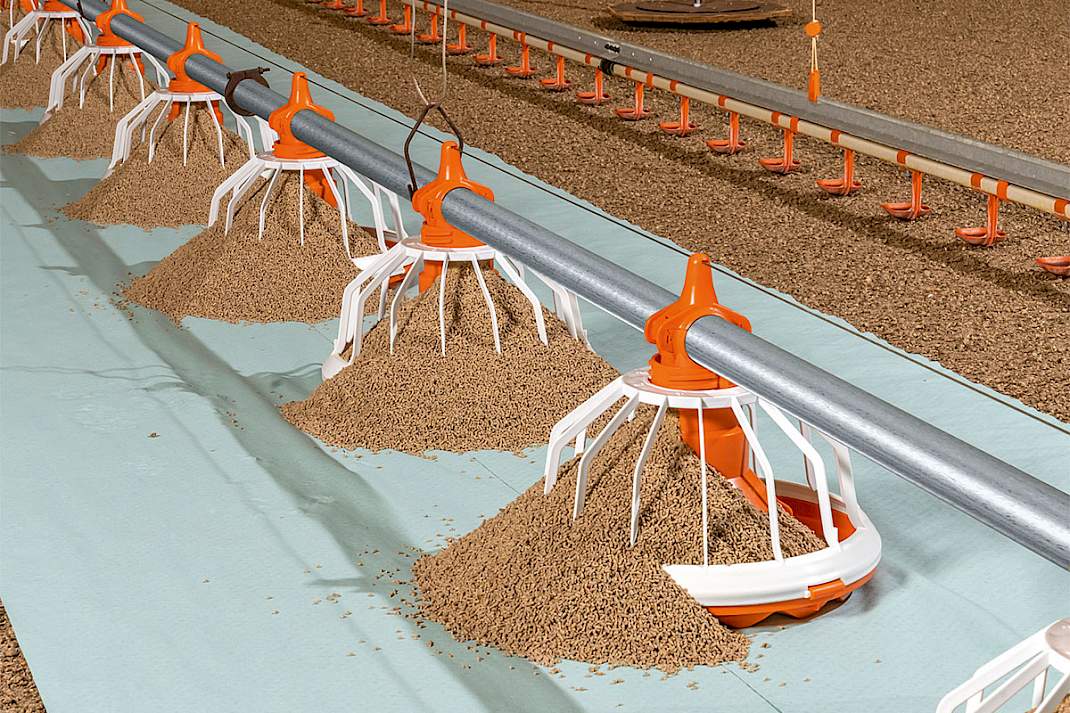 Fluxx 330: het voerstroommechanisme werkt alleen als de pannen op de grond staan. Voerpan Fluxx 330