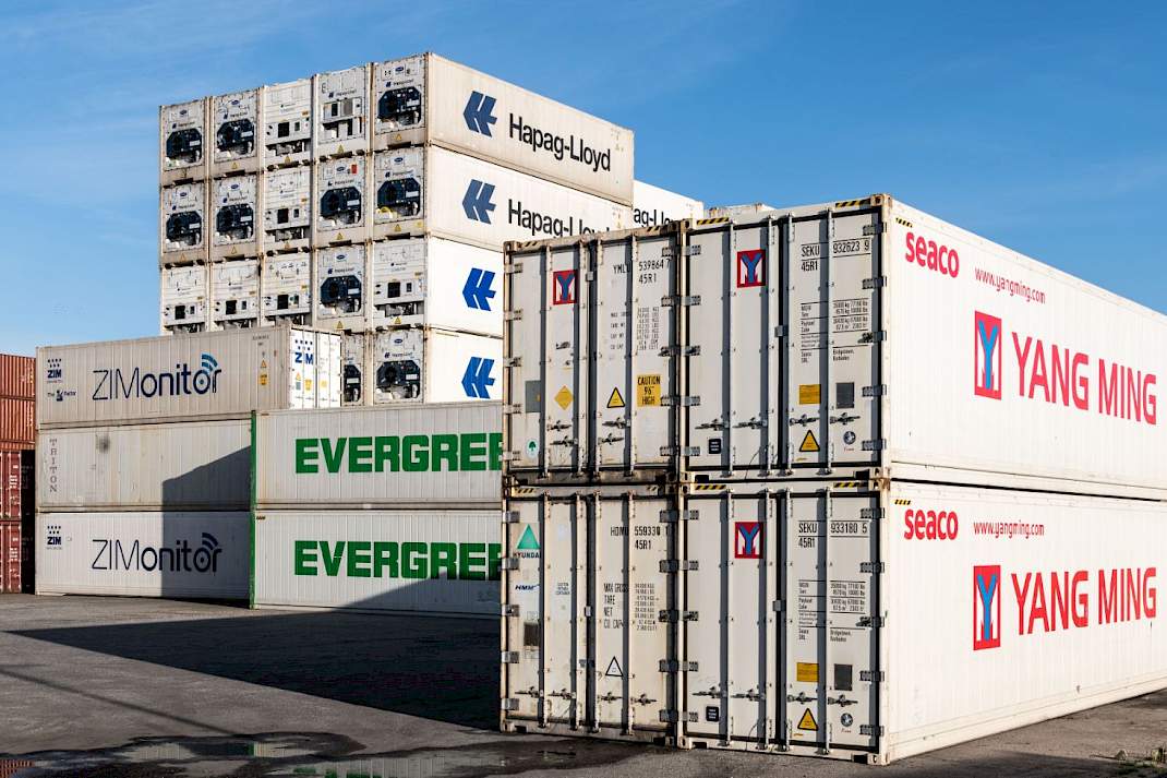 Gekoelde containers voor internationaal transport