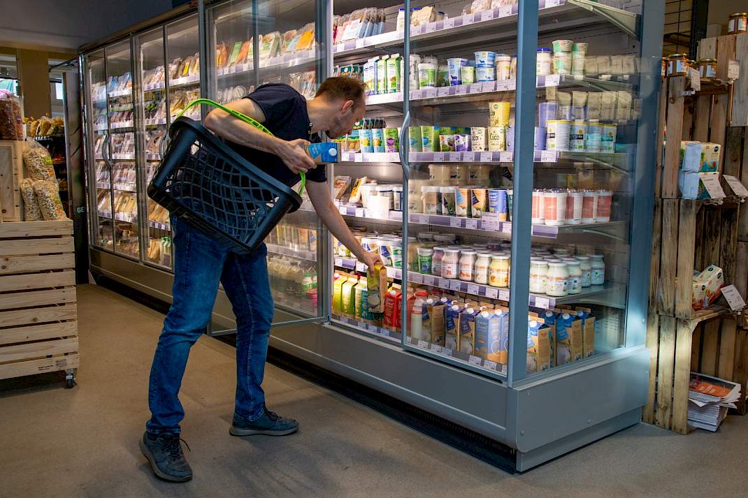 Klant in supermarkt