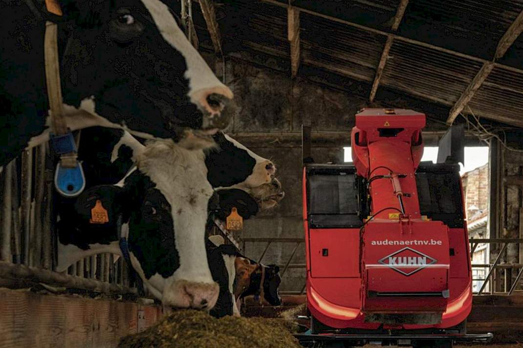 De Aura in actie op het melkveebedrijf van de familie D'Hallewin.