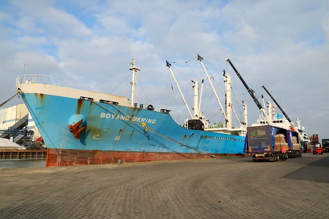 Haven vrachtschip export